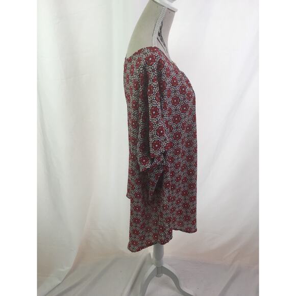 Liz Claiborne Career Blouse Rose Quartz Foulard XL - Picture 4 of 16